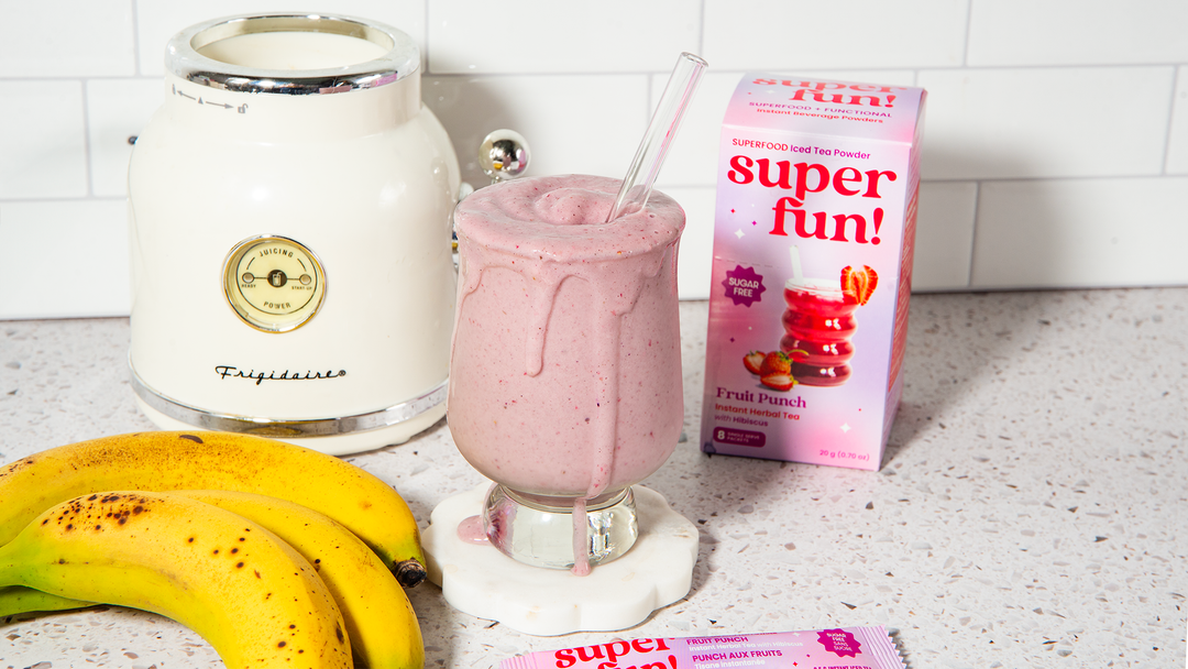 Superfun! Smoothie Series: Strawberry Banana Hibiscus